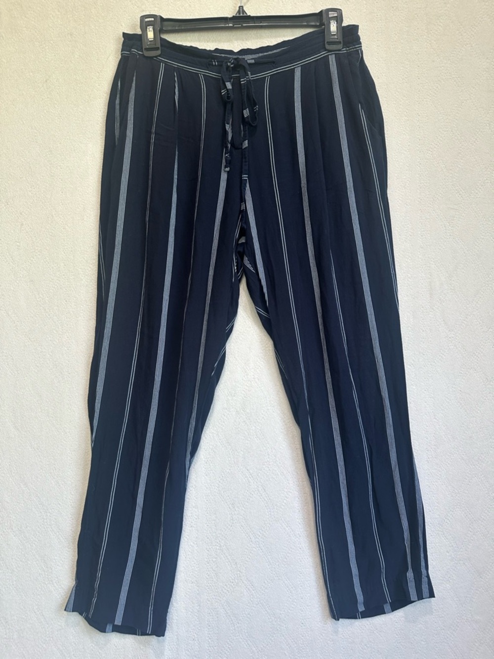 Rails Navy and Light Blue Vertical Stripe Straight-Leg Pants